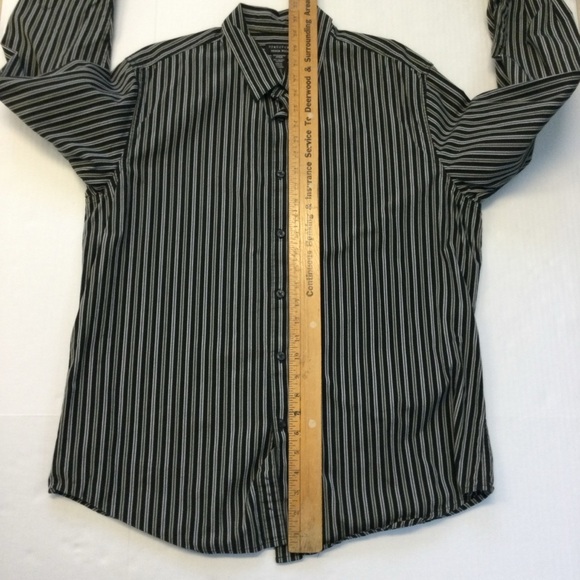 Structure premium‎ Woven 100% Cotton Button Up Striped Long Sleeve Career/Casual - Picture 5 of 7